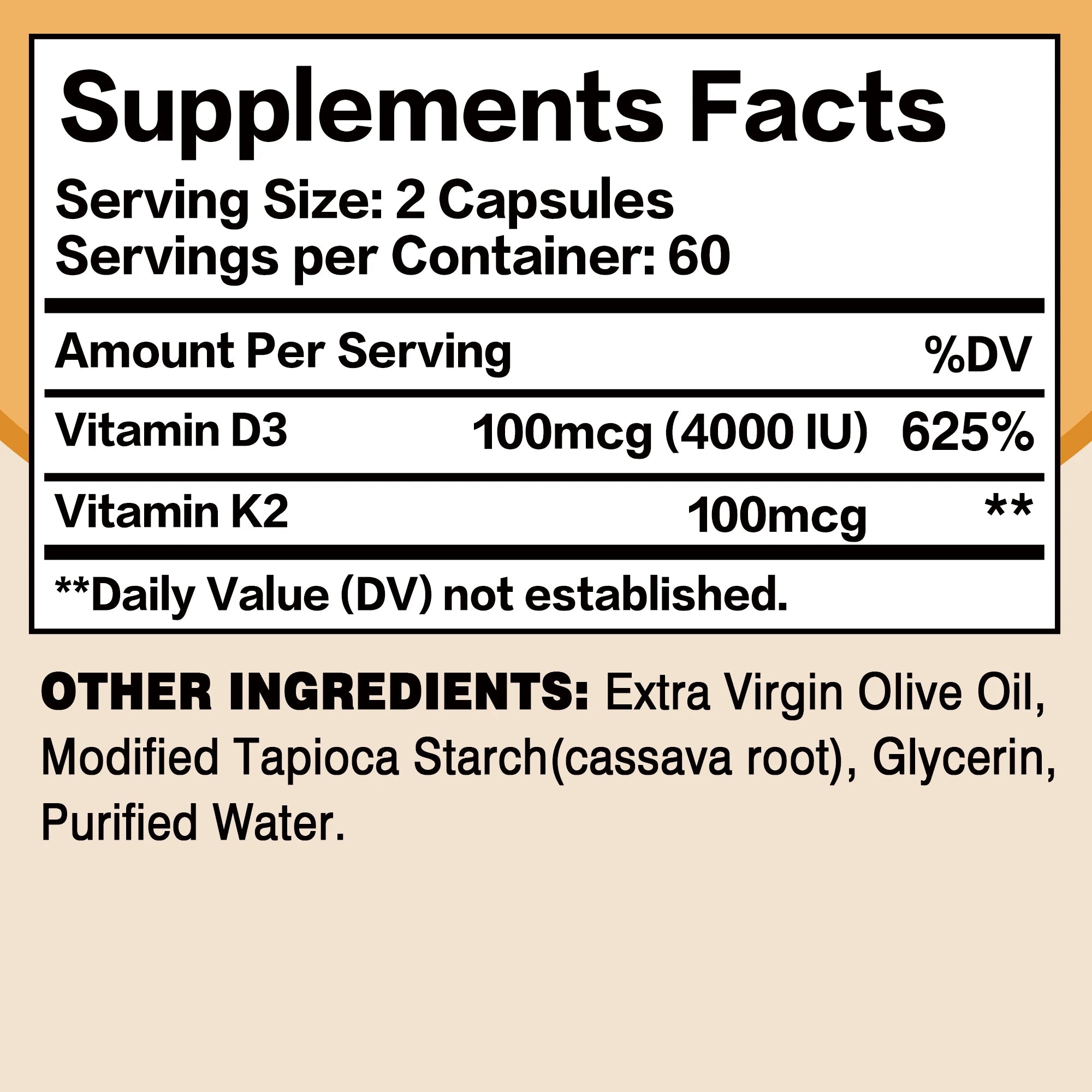 Vitamin D3 + K2 (MK-7) – 120 Capsules | Supports Calcium Absorption, Bone & Heart Health, Immune Support Formula